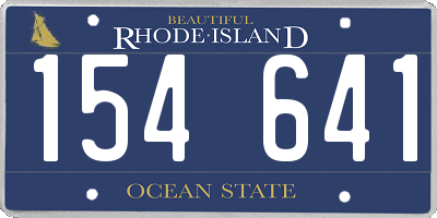 RI license plate 154641