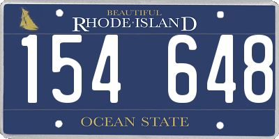 RI license plate 154648