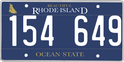 RI license plate 154649