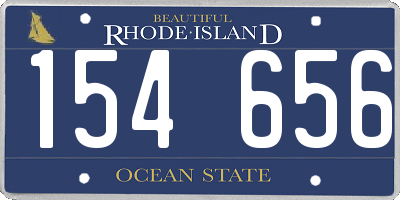 RI license plate 154656