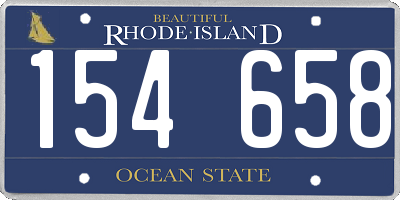 RI license plate 154658