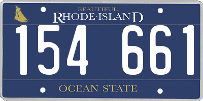 RI license plate 154661