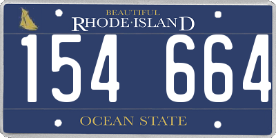 RI license plate 154664