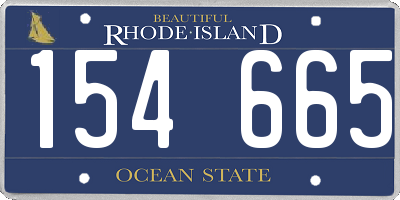 RI license plate 154665