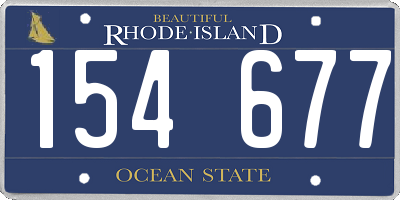 RI license plate 154677