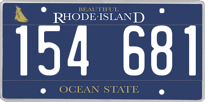 RI license plate 154681