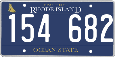 RI license plate 154682