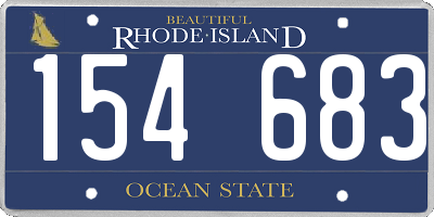 RI license plate 154683