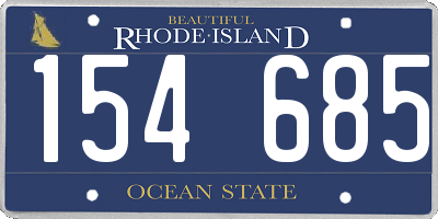 RI license plate 154685