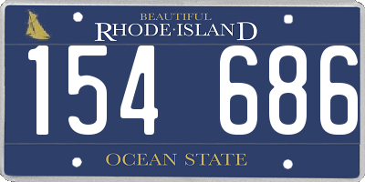 RI license plate 154686