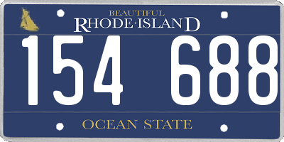 RI license plate 154688
