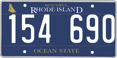 RI license plate 154690