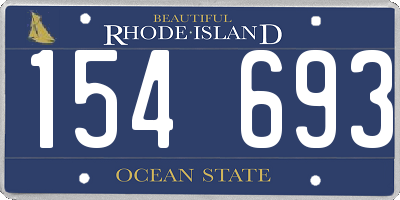 RI license plate 154693