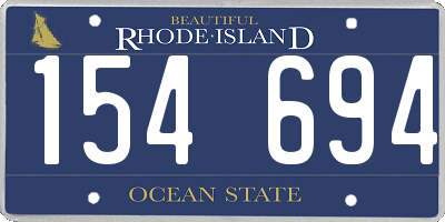 RI license plate 154694