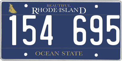 RI license plate 154695