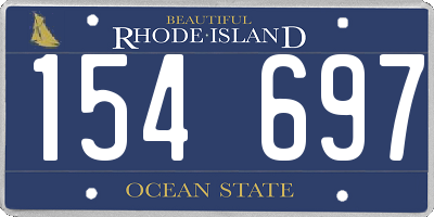 RI license plate 154697
