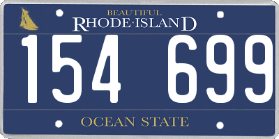 RI license plate 154699