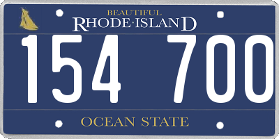 RI license plate 154700