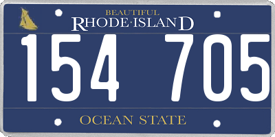 RI license plate 154705