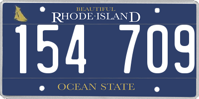 RI license plate 154709