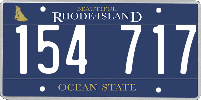 RI license plate 154717