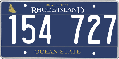 RI license plate 154727