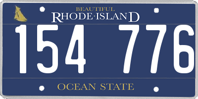 RI license plate 154776