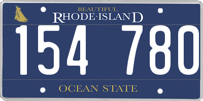 RI license plate 154780