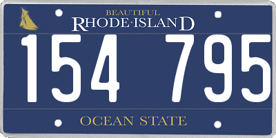 RI license plate 154795