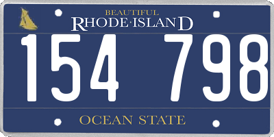 RI license plate 154798