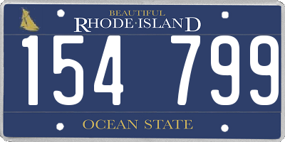 RI license plate 154799