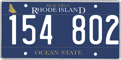 RI license plate 154802