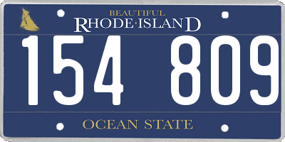 RI license plate 154809