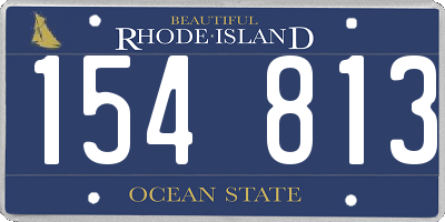 RI license plate 154813