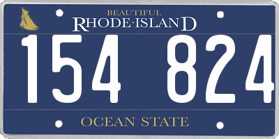 RI license plate 154824