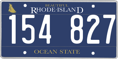 RI license plate 154827