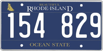 RI license plate 154829