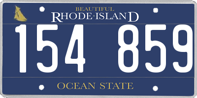 RI license plate 154859
