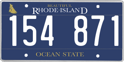 RI license plate 154871