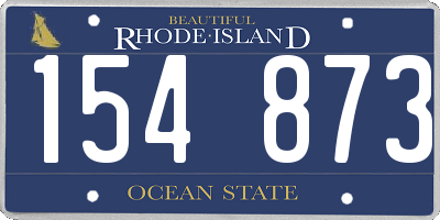 RI license plate 154873