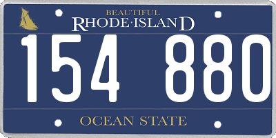 RI license plate 154880