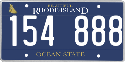 RI license plate 154888