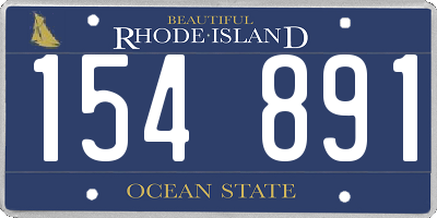 RI license plate 154891