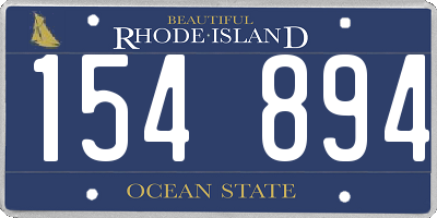 RI license plate 154894