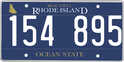 RI license plate 154895