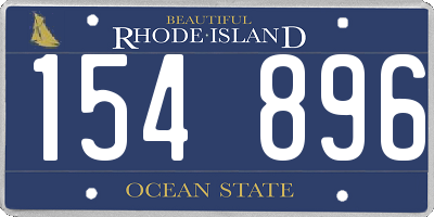 RI license plate 154896