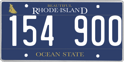 RI license plate 154900