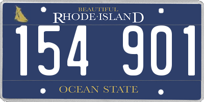 RI license plate 154901