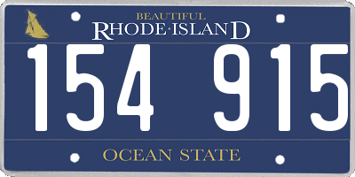 RI license plate 154915