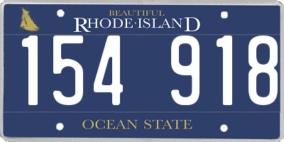 RI license plate 154918